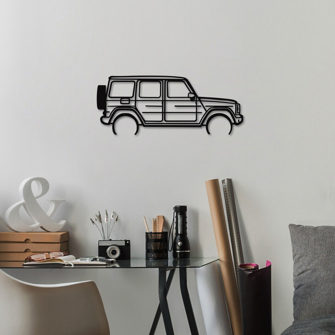 Decoratiune de perete, Mercedes G-Class, Dimensiuni: 73 x 30 cm , Negru — imaginea 3