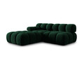Canapea modulara 4 locuri cotiera dreapta, Bellis-51, Micadoni Home, 282x94x70 cm, catifea, verde bottle
