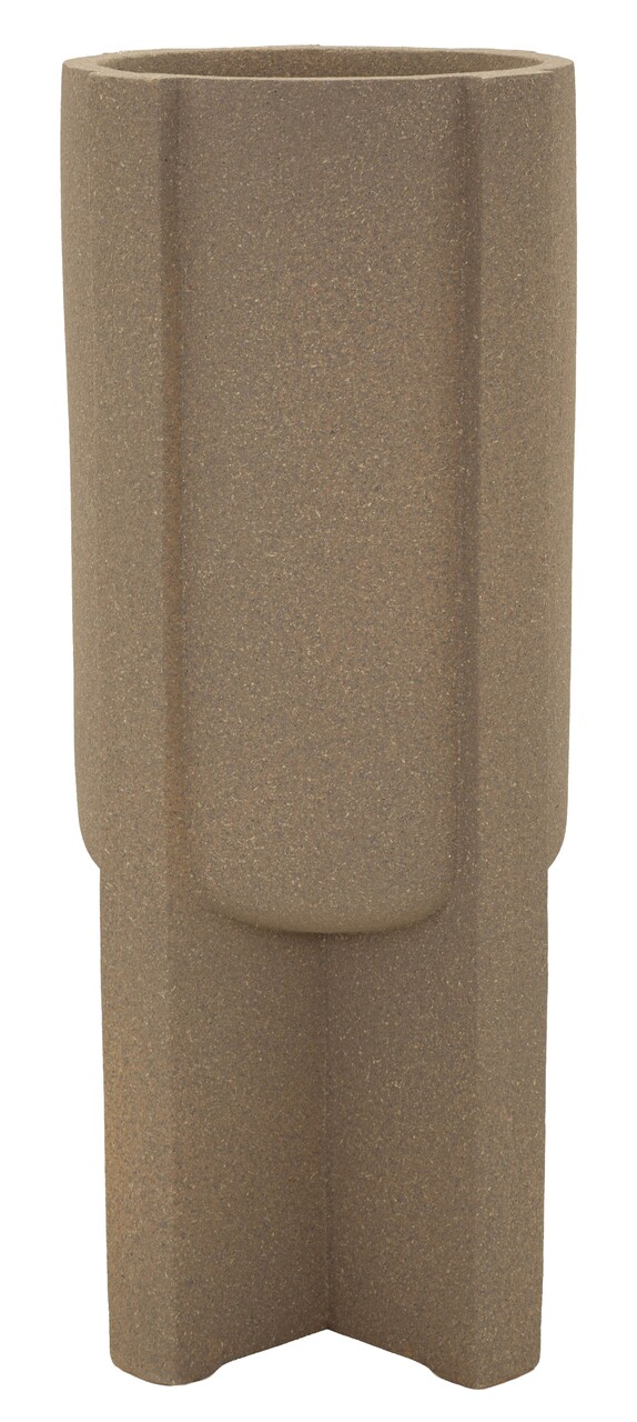 Vaza decorativa, Mauro Ferretti, Moai Outdoor, 42x101 cm, polirasina, maro - view 7