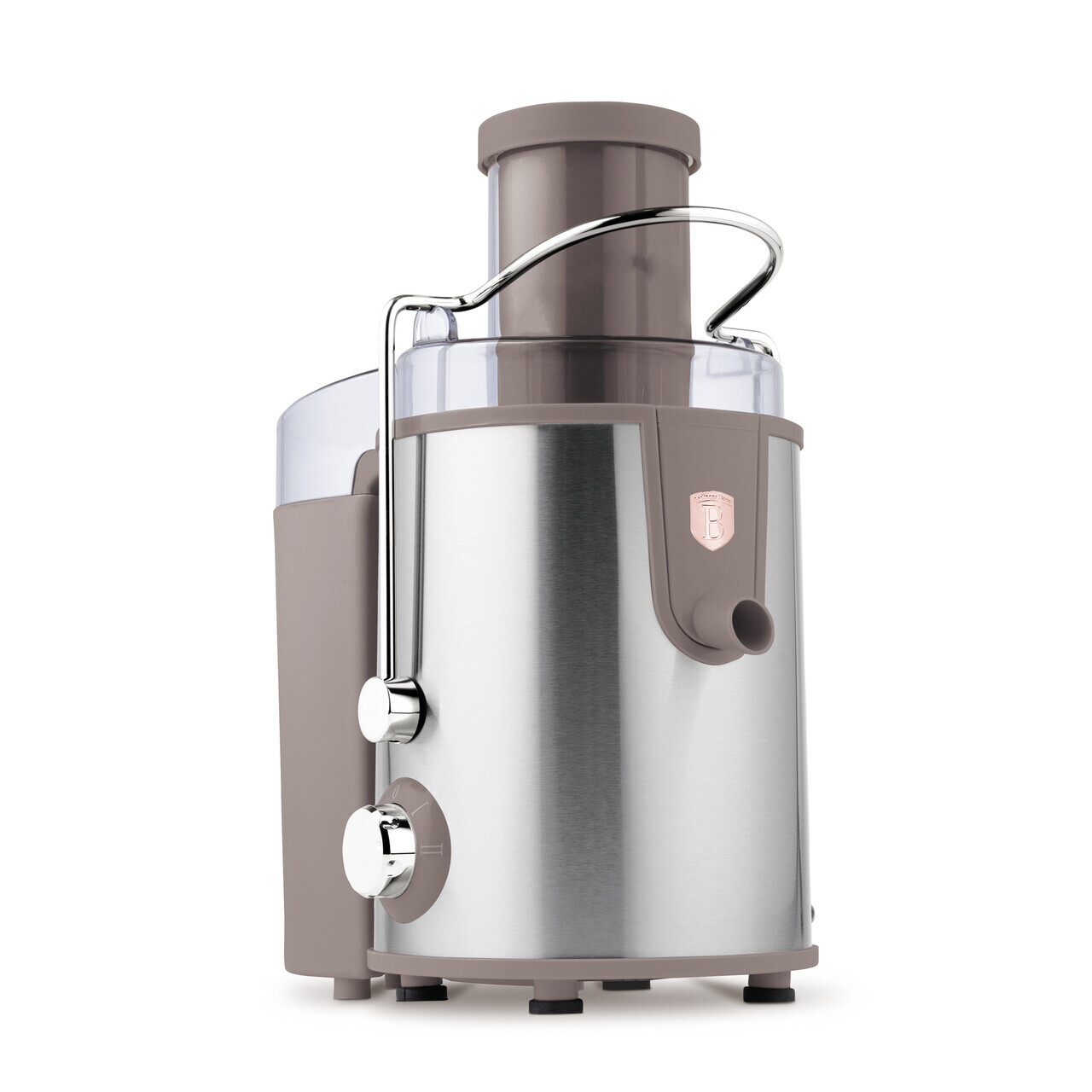 Storcator de fructe Berlinger Haus, Taupe, 500W, 600 ml, inox, taupe mat/argintiu - imagine 4