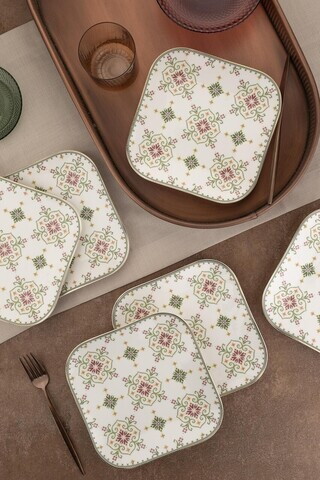 Set platouri servire desert, Hermia, 710KTP3665, Portelan, Multicolor