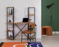 Birou, Sapphire, Aura Rafix, 139x155x34 cm, PAL, Pin Atlantic / Negru