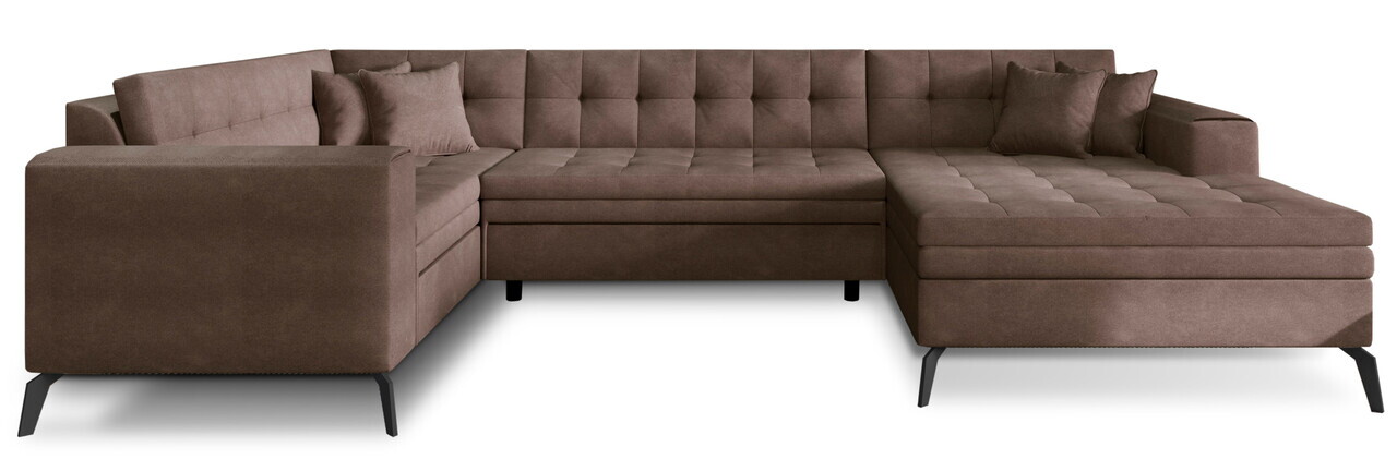 Coltar extensibil dreapta 5 locuri ELTAP, MON-RT-22PO, Montez, 340x180x93 cm, lemn/poliester, maro - view 2