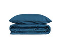 Lenjerie de pat dubla King (FR), Stripe - Blue, Cotton Box, Bumbac Satinat