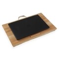 Tava pentru servire cu perna Brown, Versa, 48 x 30 x 4 cm, MDF/textil