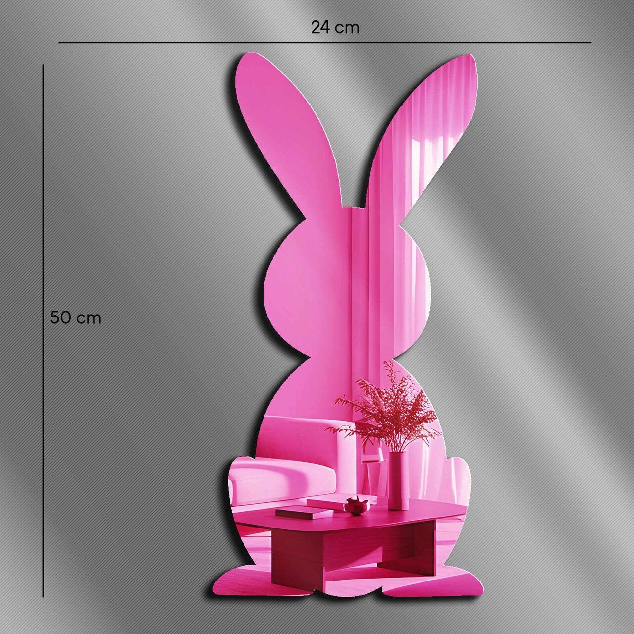 Oglinda decorativa, EAS005PINK, Partea de jos: 100% EVA (Grosime: 10 mm), Roz - view 4