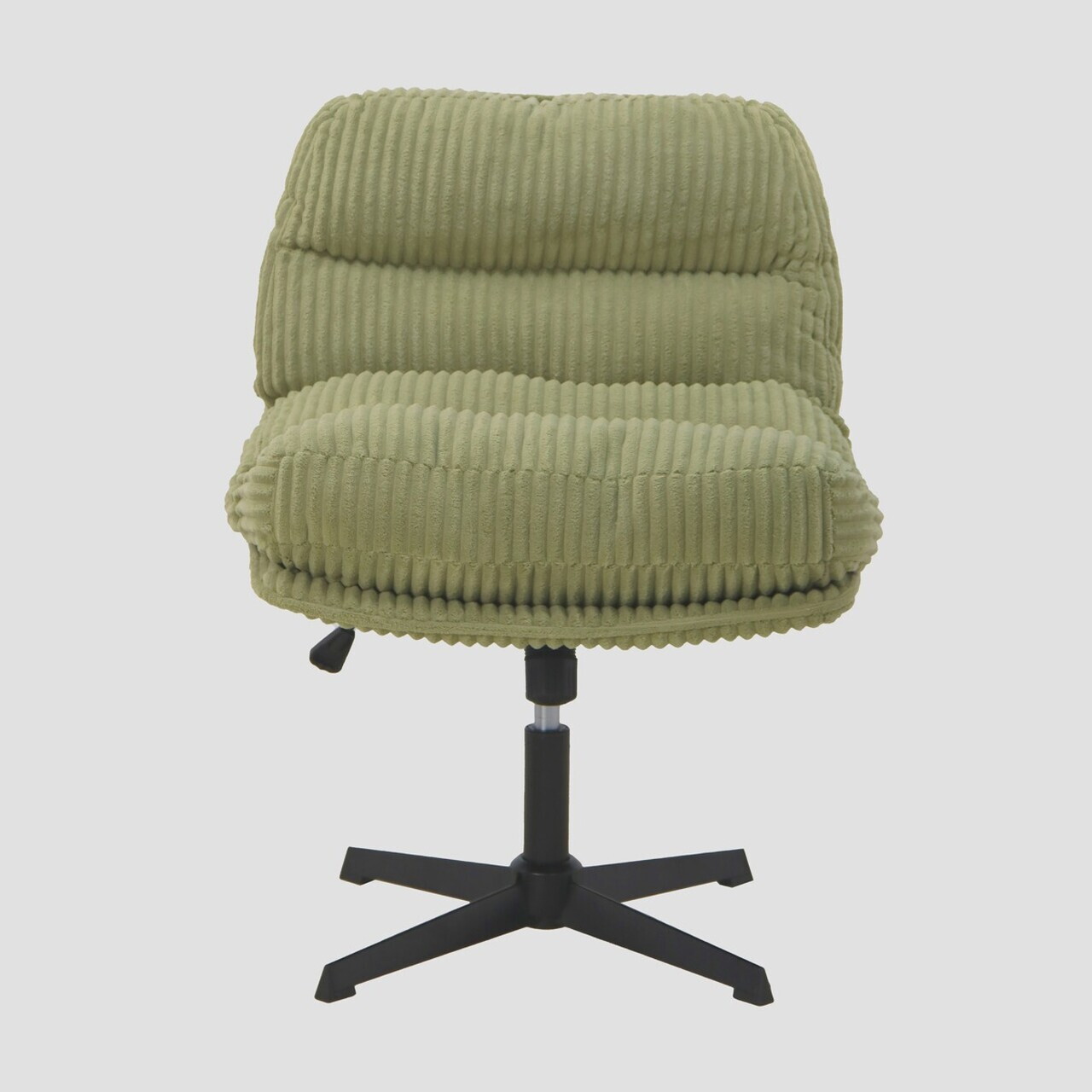 Scaun de birou rotativ Cordivo, Homla, 66x71x83 cm, metal/poliester/bumbac, verde olive - view 2