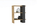 Corp biblioteca, Puqa Design, Yonca, 51.8x70x25 cm, PAL, Antracit / Stejar