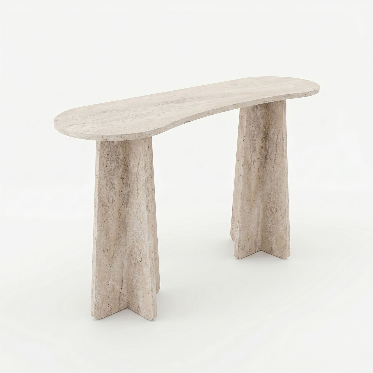 Consola, Hanah Home, Zen, 120x75x35 cm, PAL, Travertin - view 5