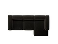 Coltar dreapta 3 locuri, Bergamo, Cosmopolitan Design, 304x152x70 cm, tesatura structurata, negru