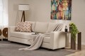 Canapea extensibila 3 locuri, Balcab Home, 825BLC5249, Lemn / MDF / PAL, Crem