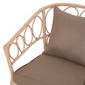 Scaun suprapozabil, Rio, L.68 l.65 H.84, aluminiu, natur/maro