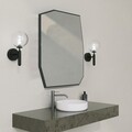 Oglinda decorativa, Neostill, Quartz Mirror, 70x60x2 cm, MDF , Negru