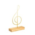 Decoratiune, Note, 20x40x4 cm, Metal, Auriu