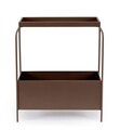 Comoda Godric Coin, Bizzotto, 51.5x30x60 cm, otel, blat din marmura, maro coin