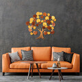Decoratiune de perete, Lime Hazel 2, Metal, Dimensiune: 115 x 105 cm, Multicolor