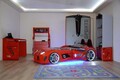 Pat pentru copii Car, Musvenus, Mnv3, 130x60x235 cm, Multicolor