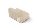 Modul stanga pentru canapea, 2 locuri, Martina-212, Micadoni Home, 133x106x75 cm, velur, bej deschis