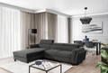 Coltar extensibil stanga 4 locuri ELTAP, Mari-17, Mariall, 288x200x92 cm, lemn/poliester, gri inchis