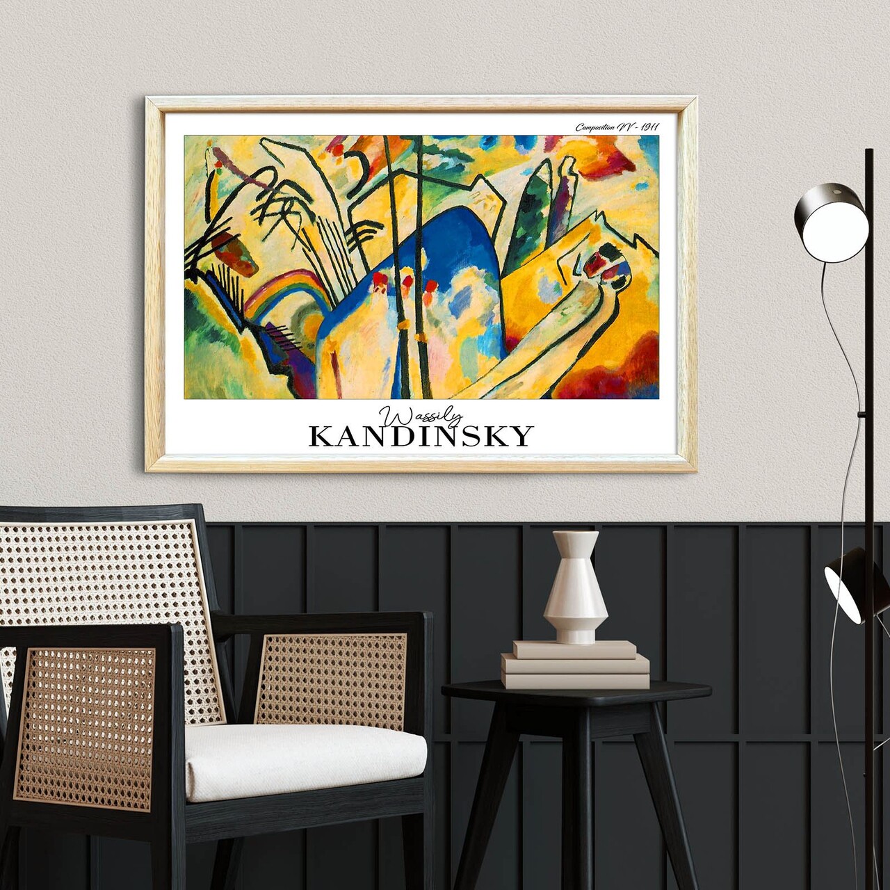 Tablou decorativ, 4262AHSKANDINSKY-007, Fundal: 100% MDF (Grosime: 2,7 mm), Multicolor - view 2