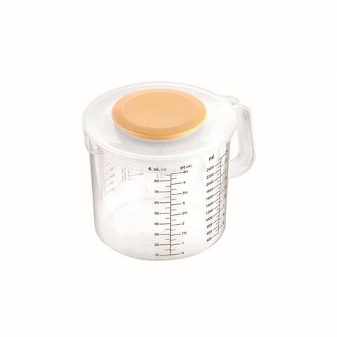 Cana gradata cu capac delicia, tescoma, 2.5 l, plastic, galben