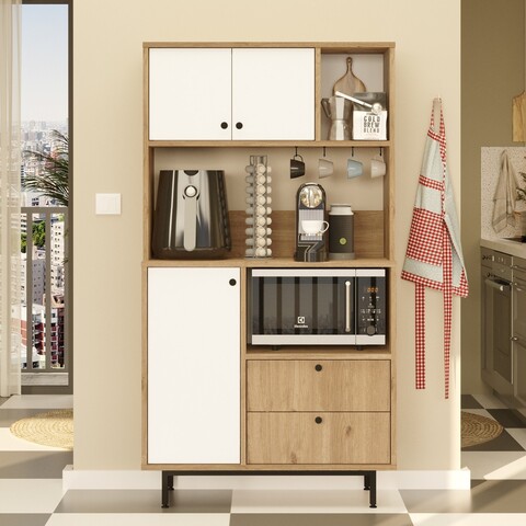 Dulap multifunctional, Locelso, RE3-SW, Stejar / Alb