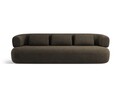 Canapea 4 locuri, Jenny-67, Micadoni Home, 226x90x73 cm, tesatura boucle, gri maroniu