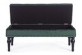 Bancheta Bernard, Bizzotto, cu spatiu de depozitare, 108.5x43x45 cm, catifea, verde inchis