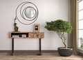 Oglinda decorativa Dark, Mauro Ferretti, Ø 80 cm, fier, negru