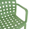 Scaun cu brate suprapozabil, Amir, 58 x 57 x 82 cm, plastic, verde