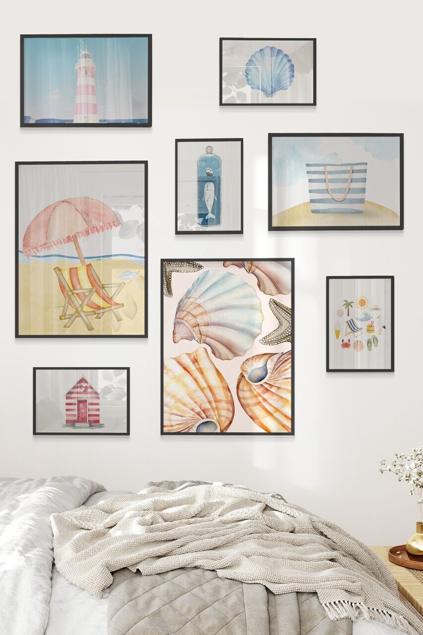 Tablou decorativ, Çgs-069-Black-Byk, Lemn masiv, Față: 100% PVC STICLĂ, Multicolor - view 2