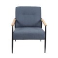 Fotoliu Veludo, Homla, 71x70x83 cm, metal/poliester, albastru denim
