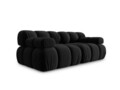 Canapea modulara 2 locuri, Bellis-51, Micadoni Home, 188x94x70 cm, catifea, negru