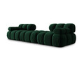Canapea modulara 3 locuri, Bellis-51, Micadoni Home, 188x188x70 cm, catifea, verde bottle