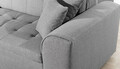 Coltar extensibil stanga 4 locuri, ELTAP, Sorento, 296x194x78 cm, lemn/poliester, gri deschis