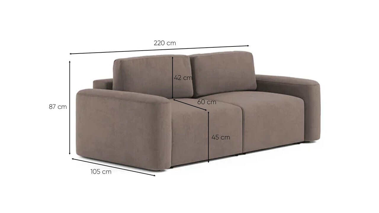 Canapea 3 locuri, Atelier del Sofa, 560ARE5272, Maro — imaginea 9