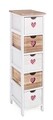 Comoda Chalet, Bizzotto, 26 x 32 x 98 cm, lemn de paulownia
