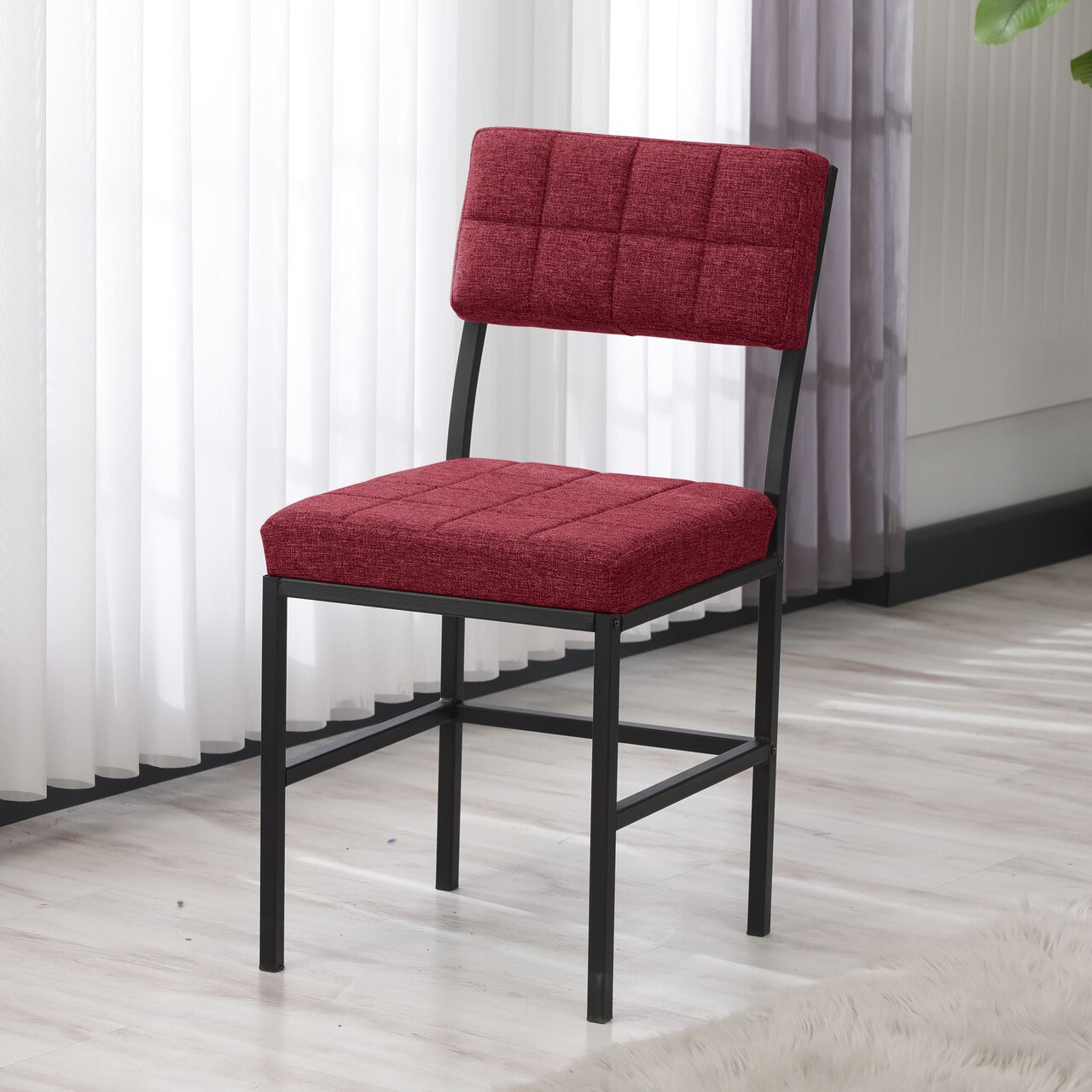 Scaun, Hanah Home, Dubai, 40x82x40 cm, Bordo - view 3