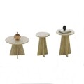 Set masute de cafea, Hanah Home, Mushroom 3, PAL, Travertin