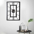 Ceas de perete, November XL, Metal, Dimensiune: 70 x 49 cm, Negru