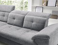 Coltar extensibil stanga 5 locuri ELTAP, LT-04REL, Inferne, 297x210x107 cm, lemn/poliester, gri