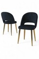 Set scaune 4 piese, Charlotte, Pane, Antracit / Aur