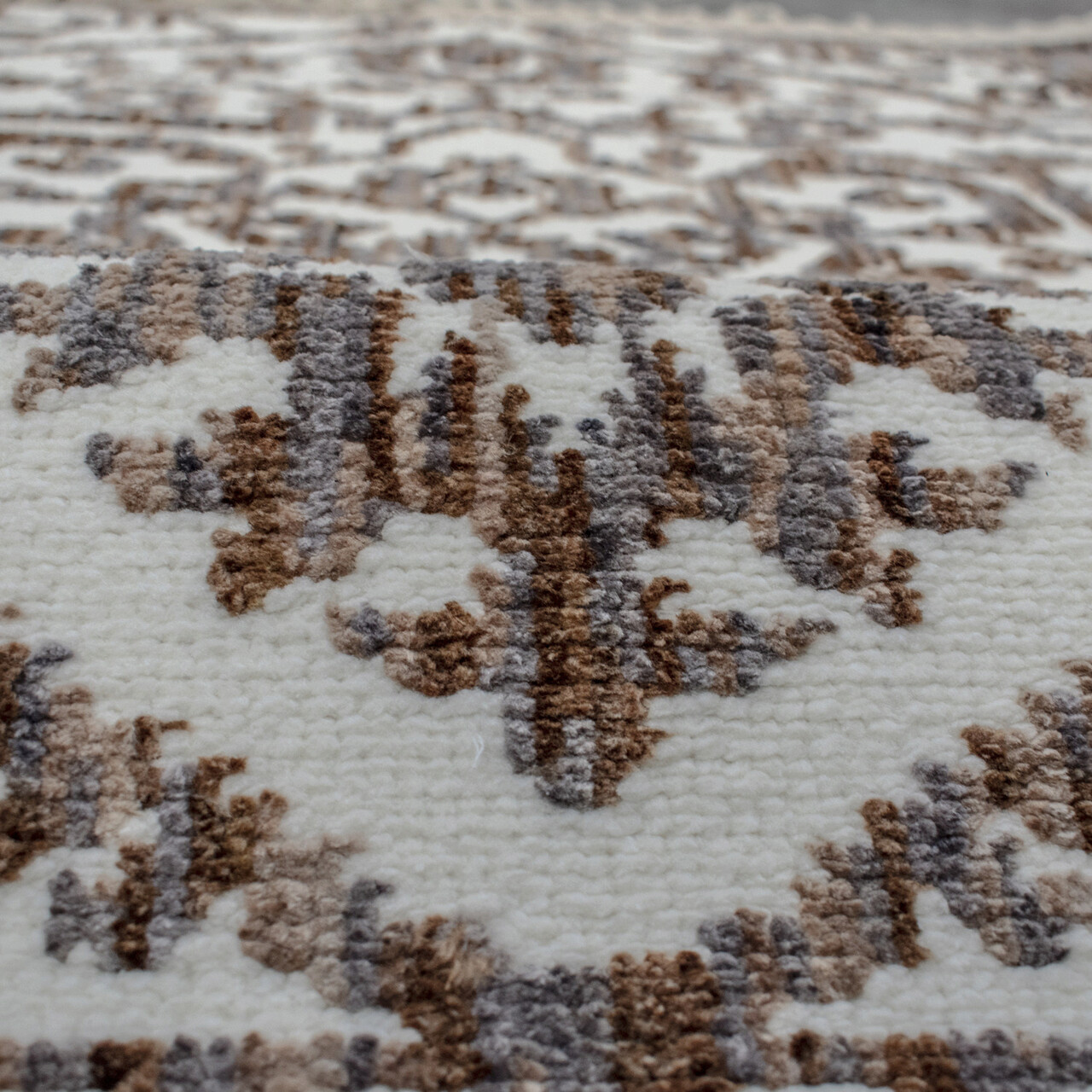 Covor, G3956, 150x230 cm, Poliester, Crem / Maro / Gri - 1 | YEO