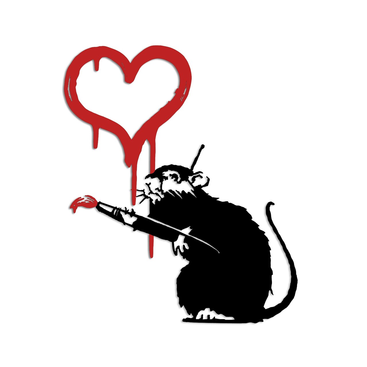 Decoratiune de perete, Banksy Metal 08, (Grosime: 1,5 mm), Alb - view 6