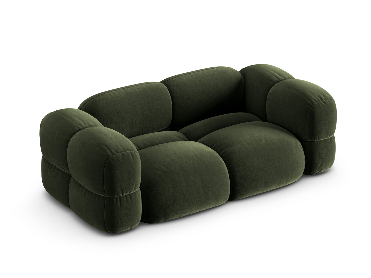 Canapea 3 locuri, Loretto, Cosmopolitan Design, 210x100x68 cm, catifea, verde - 2 | YEO