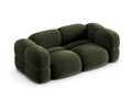 Canapea 3 locuri, Loretto, Cosmopolitan Design, 210x100x68 cm, catifea, verde