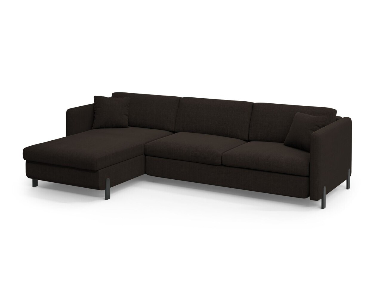 Coltar extensibil stanga 4 locuri, Gloria, Micadoni Home, 266x170x88 cm, tesatura structurata, gri inchis — imaginea 5