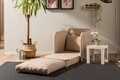 Canapea extensibilă cu 1 loc, Futon, 859FTN2884, Metal , Bej