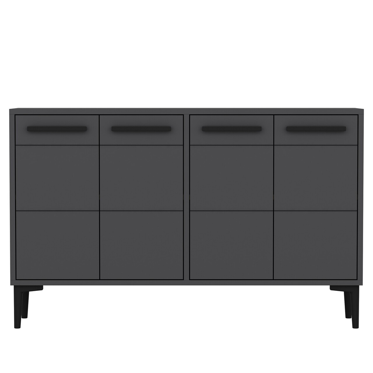 Consola, Odessa, Stria, 120x30x75 cm, PAL, Antracit