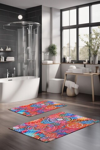 Set covorase de baie, Cartwright, CT-5390, Poliester, Multicolor